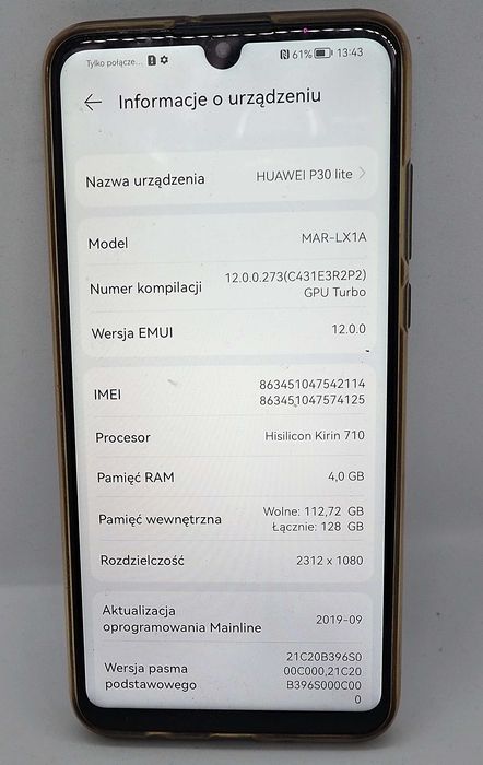 Huawei p30 lite 128GB - 4GB