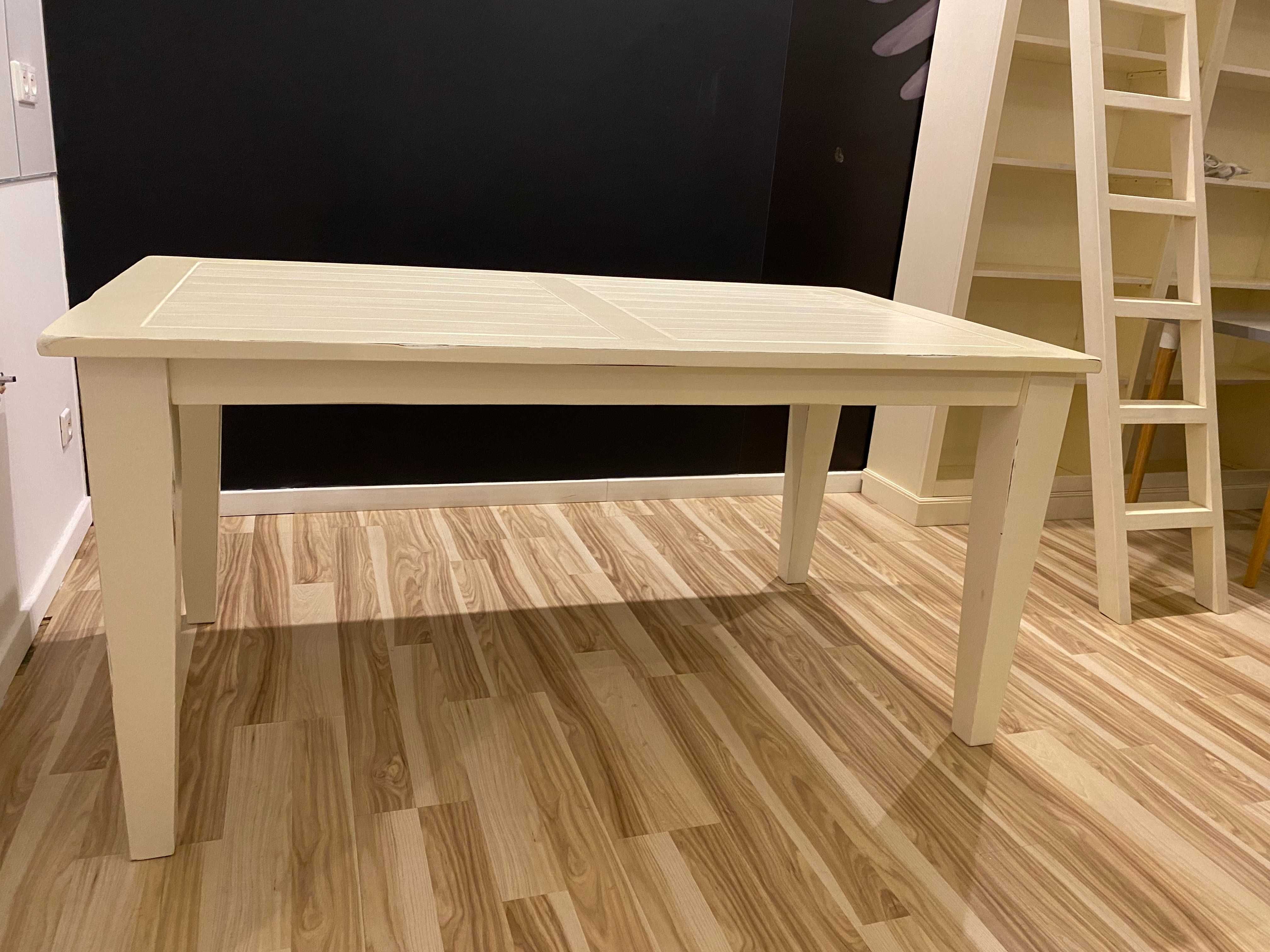 Stół w stylu prowansalskim z litego drewna 160x90 cm