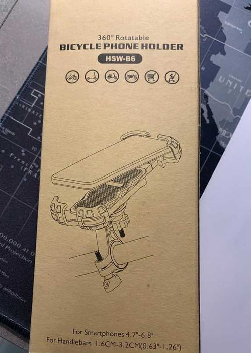 Uchwyt rowerowy do telefonu czarny