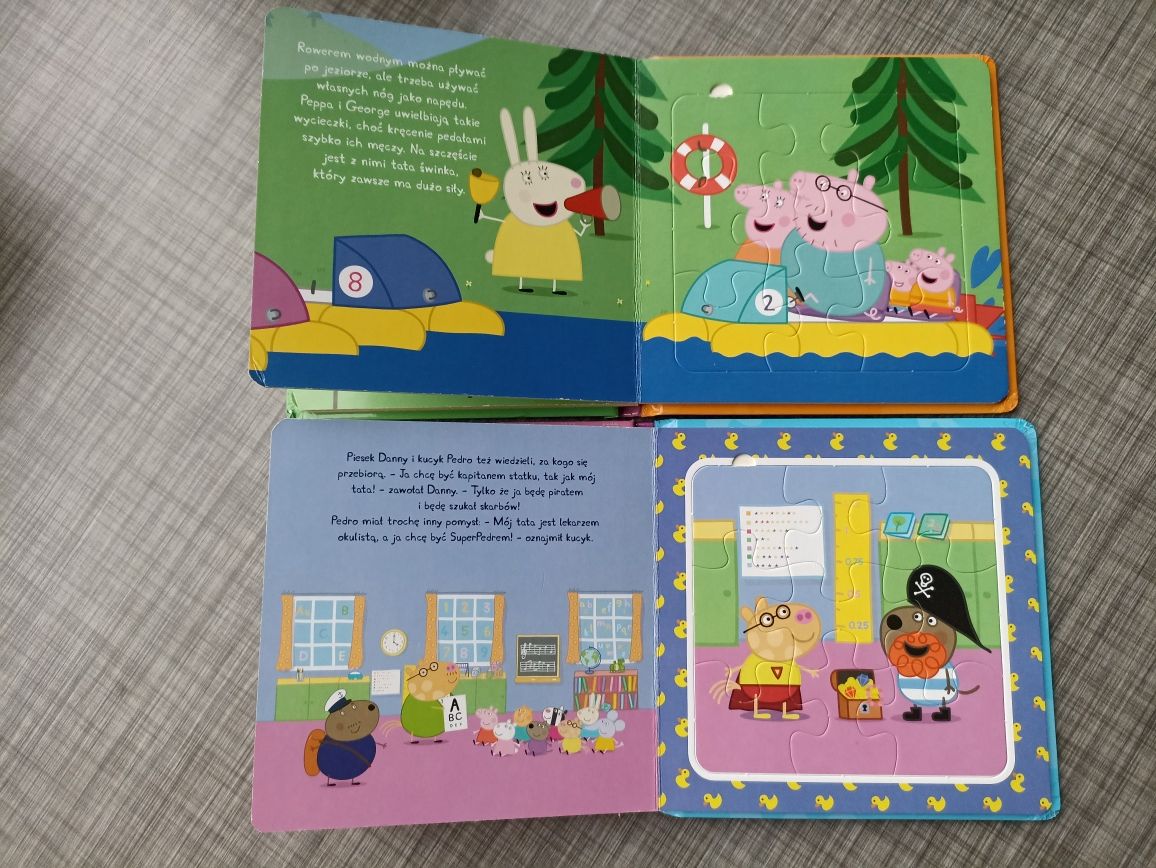 2 książki Świnka Peppa puzzle i kolorowanka