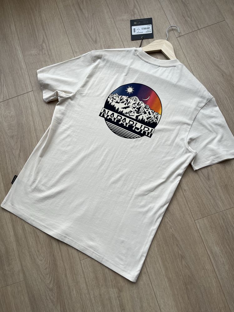 Оригінал Napapijri (S) S-Lahni Tee Футболка Нова Мужская Белая