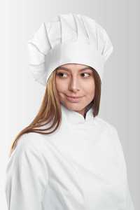 Кухарський ковпак Vsetex Білий | Головний убір кухаря
