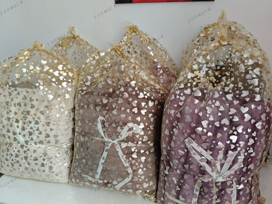 Шарпей "імператорський" плед в полоску плотний в подарунковій упаковці