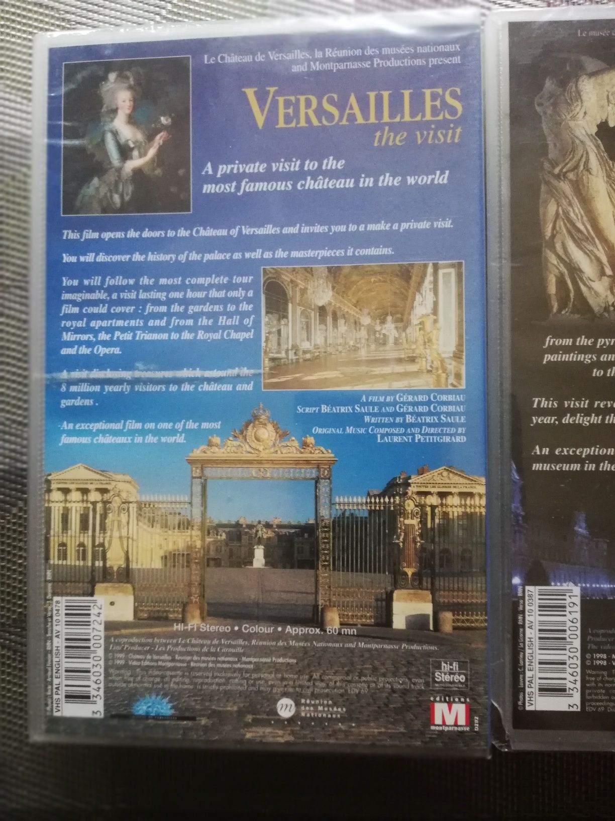 Kasety VHS pal szt.2 Luwr,Wersal