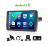 Rádio 1DIN (4/32GB) • 10.1" Rotativo • ANDROID • GPS • Apple CarPlay