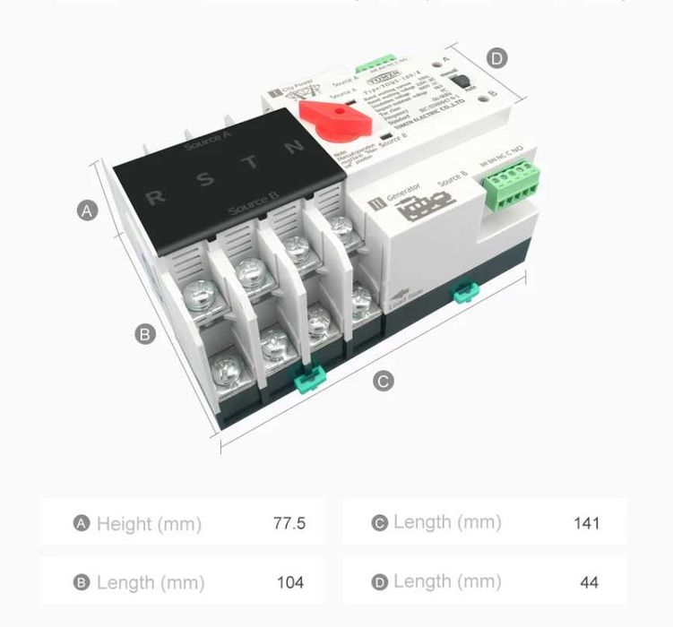 АВР TOMZN 4P Dual Power Automatic 63A, 4P
