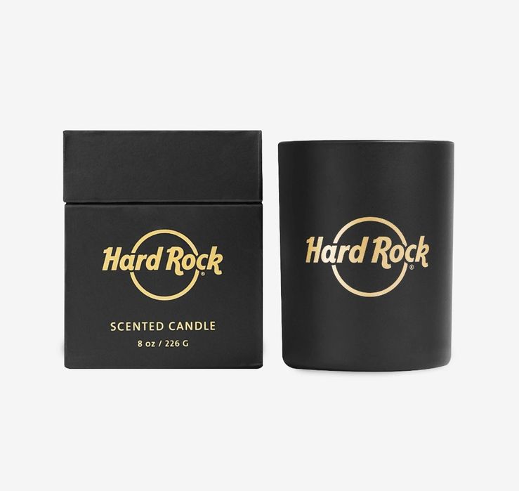 Vela com aroma marca hard rock