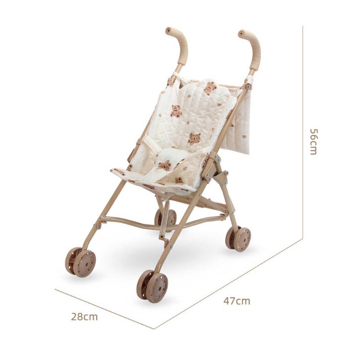 Коляска тростина для ляльок дитяча з сумкою для речей