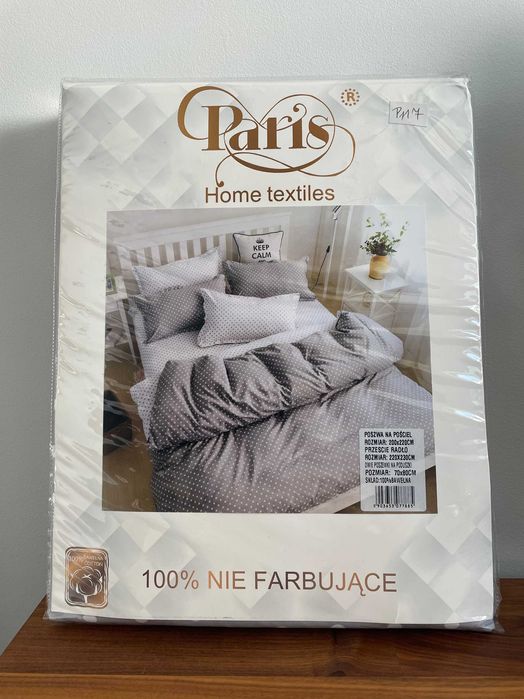 Nowa pościel Paris Home 200x220 + prześcieradło + 2 poduszki