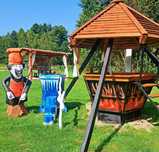 Domek domki do wynajęcia Sauna Basen Spa Balia  Plac zabaw Alpaki Koni