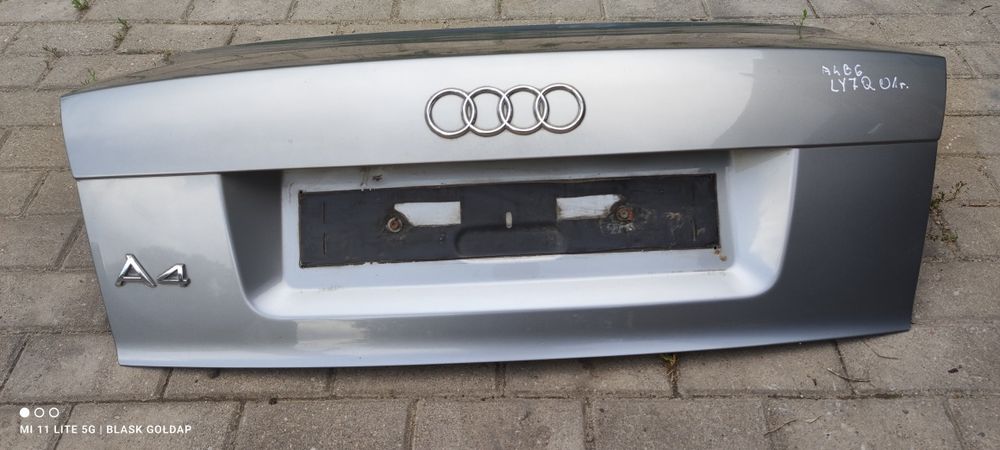 Klapa Bagażnika LY7Q Audi A4 B6 1.9 Sedan 01 Blask Gołdap