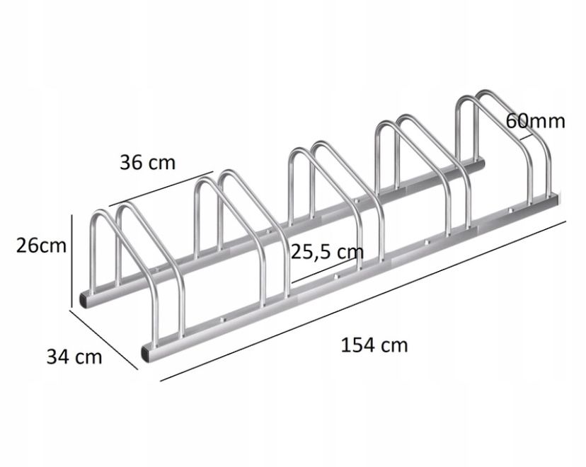 Stojak parking rowerowy na rower 5 miejsc