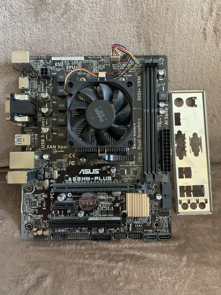 Plyta glowna asus a68hm-plus z procesorem