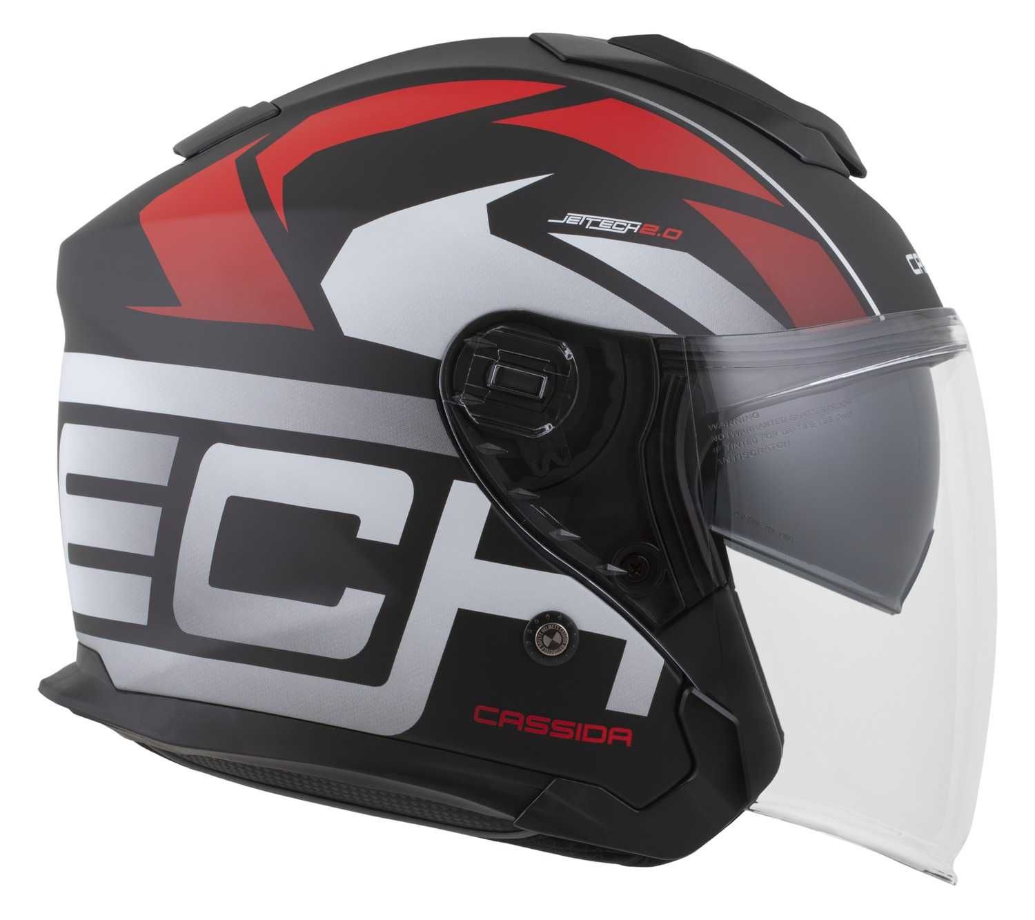 Kask motocyklowy Cassida Jet-Tech szyba antyfog interkom ready XS-XXL