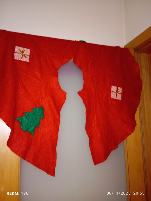 Gorros de natal e base para árvore