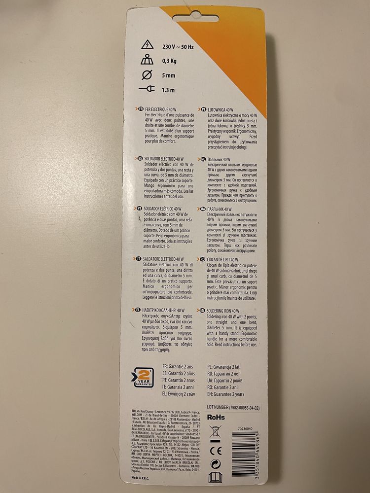 Ferro de Soldar 40W Dexter