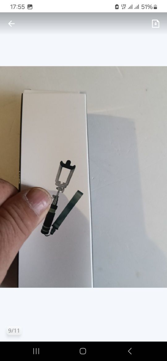 Kijek do selfie z przyciskiem – nowy, przewód jack 3.5 mm