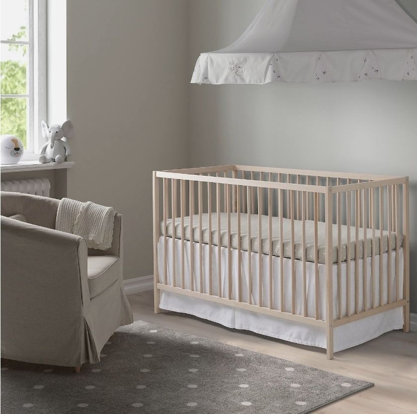 Дитяче ліжечко IKEA Sniglar для немовляти 120×60см з матрасом