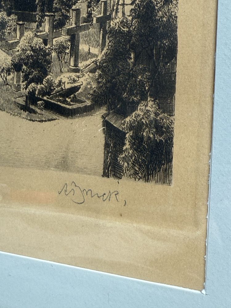 Akwaforta grafika Albrecht Bruck