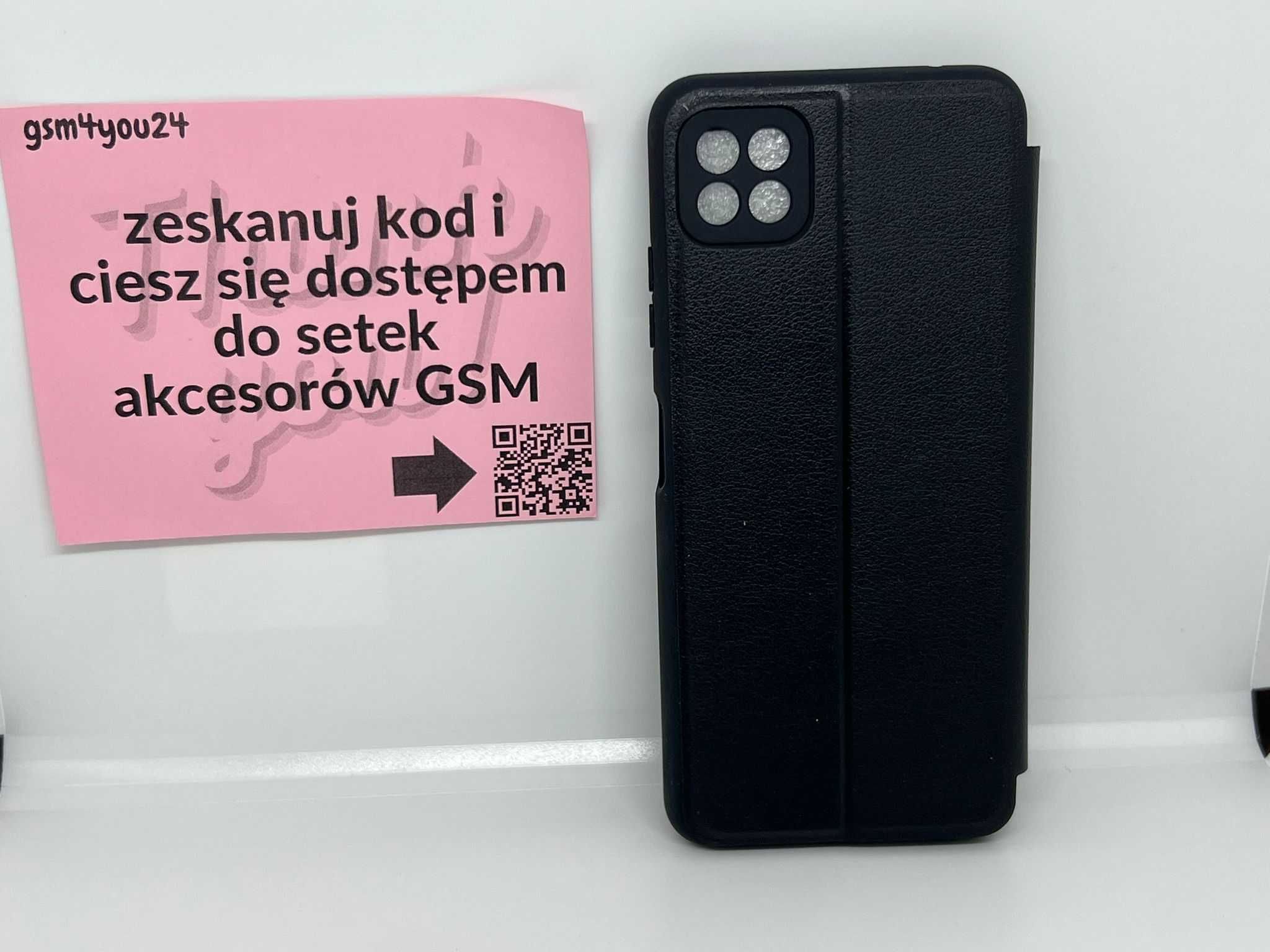 Kabura SMART VIEW Magnet do Samsung Galaxy A22 5G - Czarne