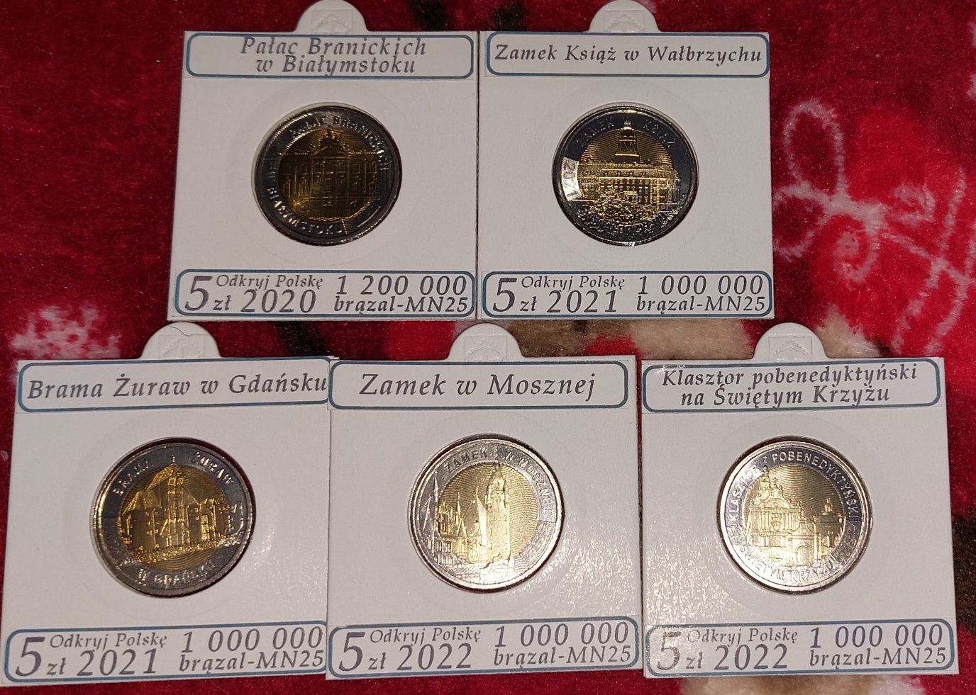 5 złotych zestaw 5 sztuk