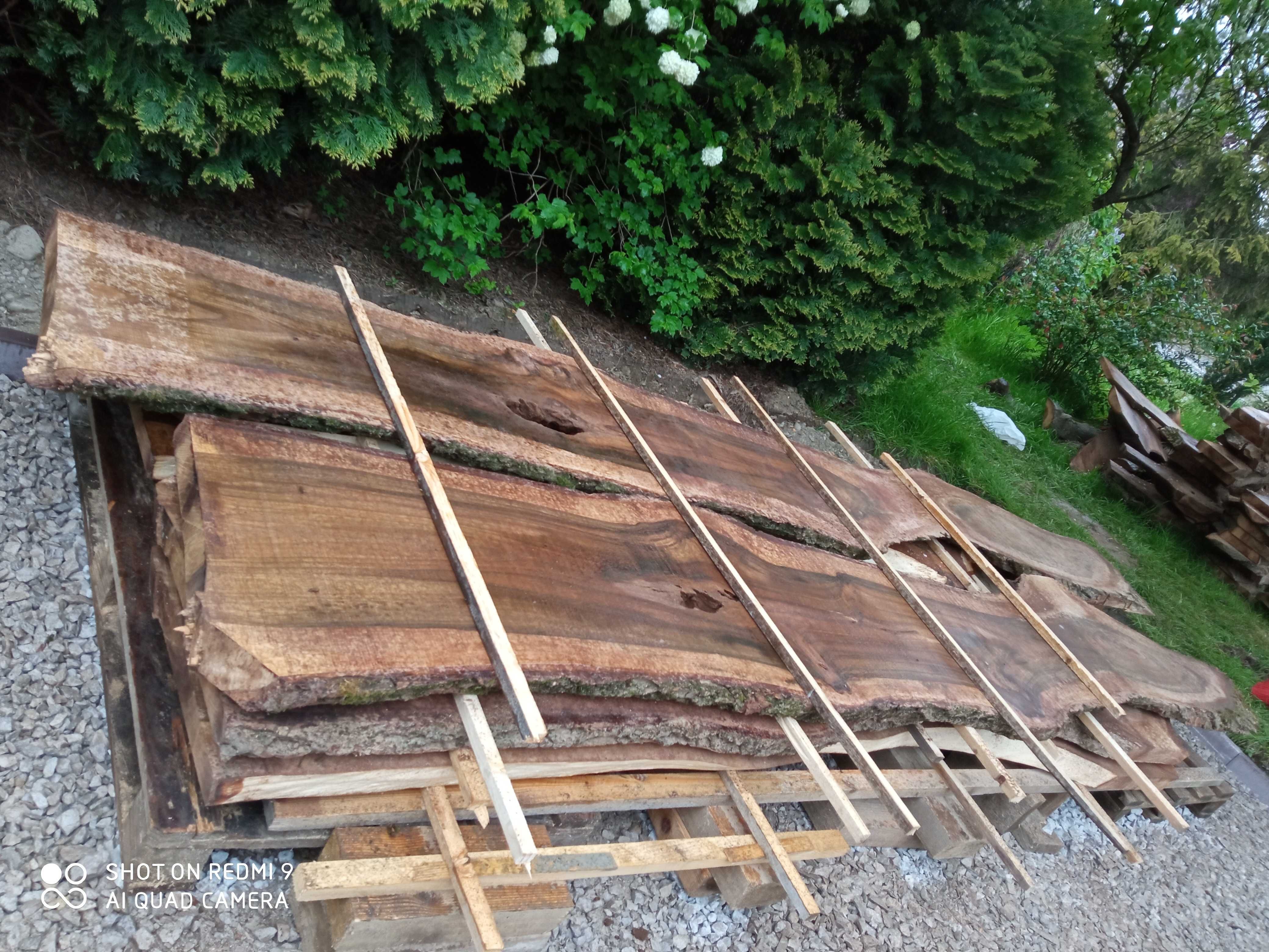 FOSZTY deski brusy orzech 6cm parapet stolik meble schody STÓŁ  żywica