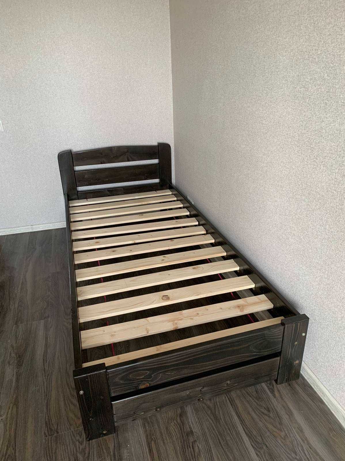 деревянная усиленная кровать 90х200 см,