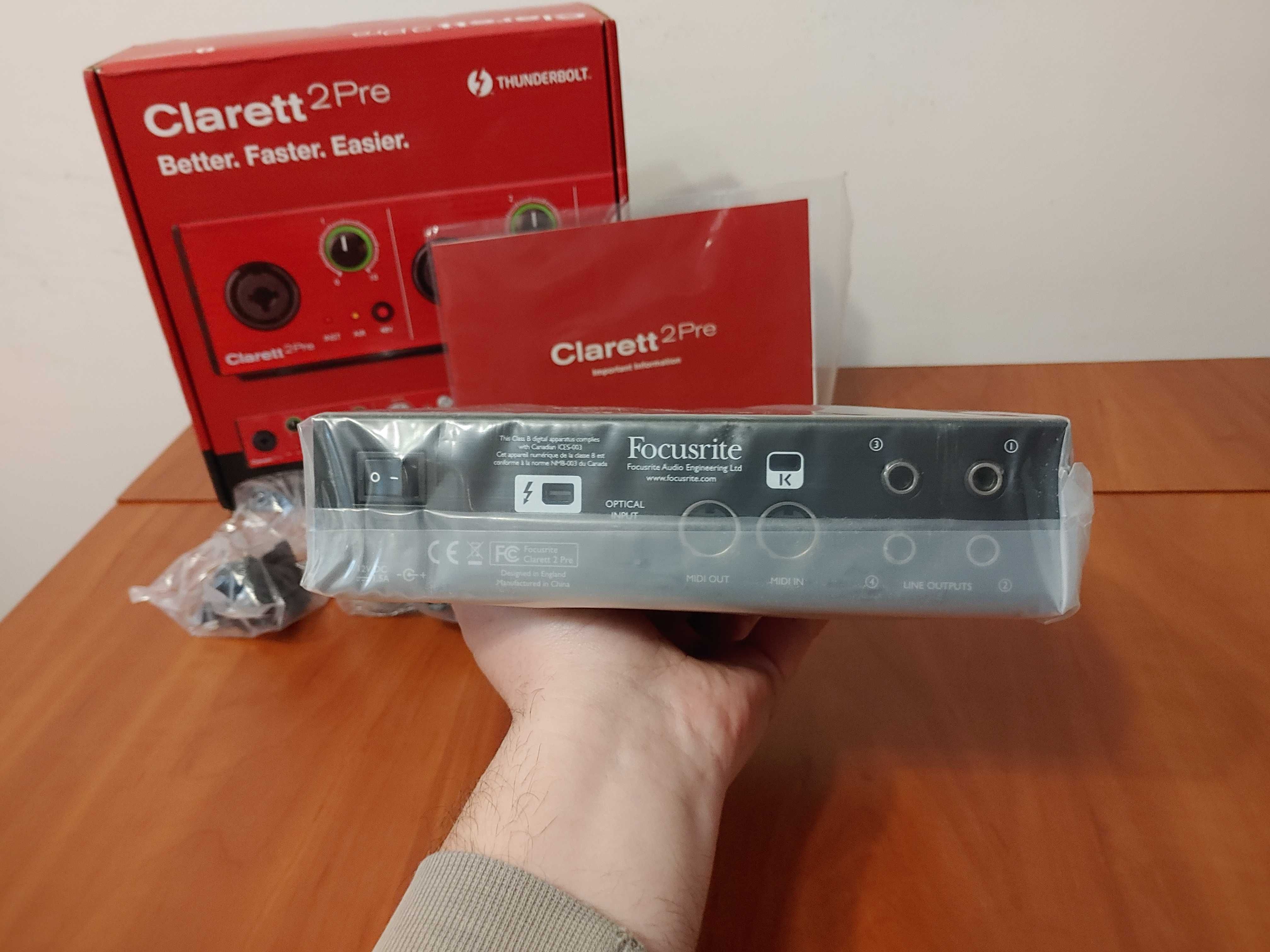 Звукова карта, аудіоінтерфейс, Focusrite Clarett 2Pre Thunderbolt