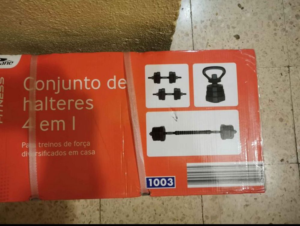 Conjunto de Alteres 4 em 1 lacrado para exercícios físicos