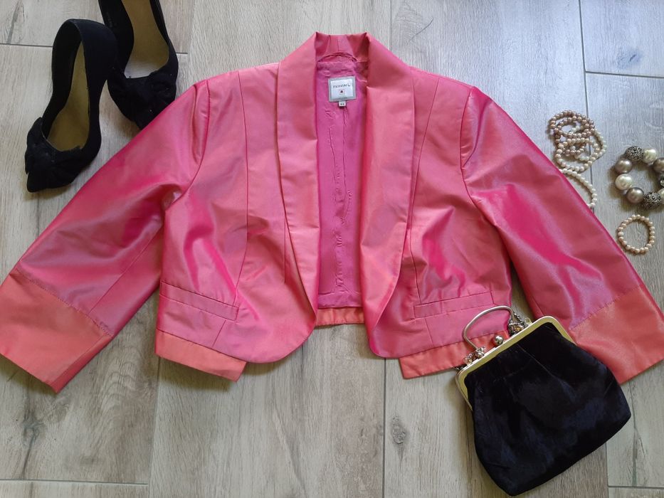 Teatralne bolerko Monnari, rozm.44, koral i flamenco,, stan idealny