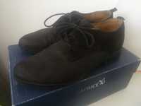Caprice buty skórzane czarne  wiązane mokasyny oksfordy rozmiar  37,5