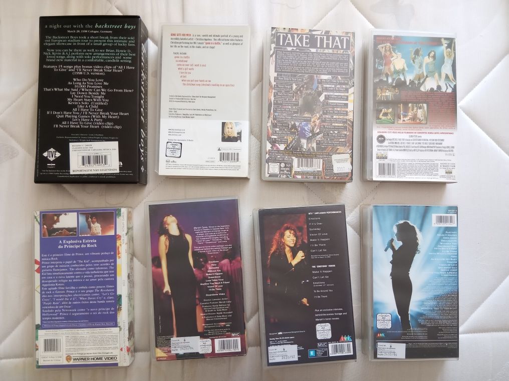 VHS música, cada 10€ concertos/musicvideos/filmes