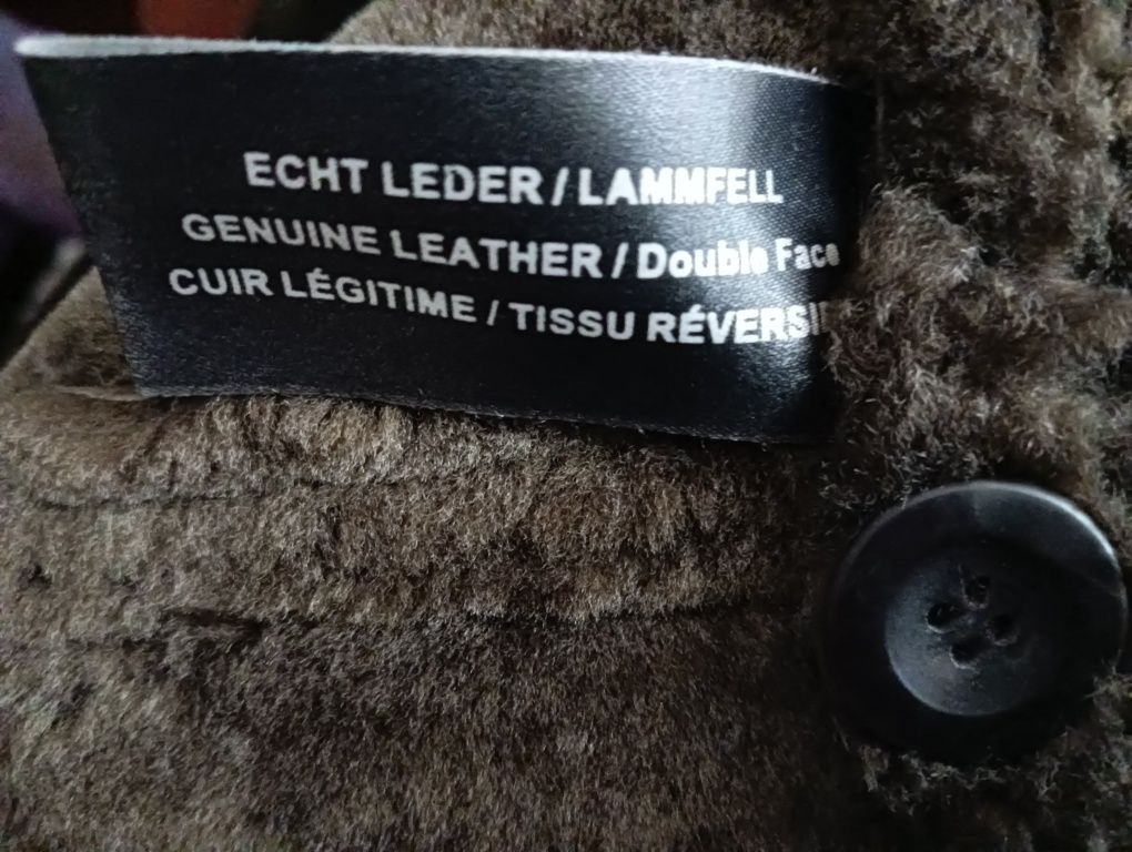 Super kurtka skórzana L/XL kożuch skóra owcza j. ochnik wełna 50/52