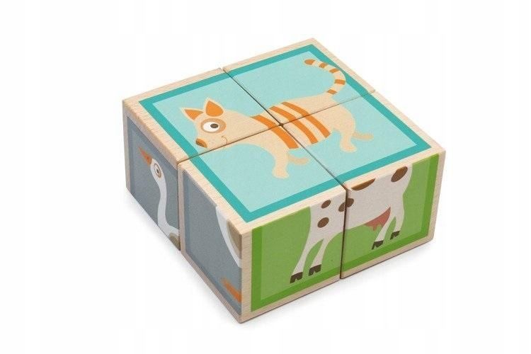 Puzzle 4 Klocki Farma, Scratch