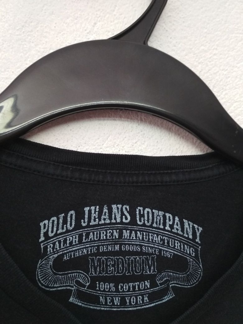 Ralph Lauren Polo Jeans Company t-shirt czarna koszulka M