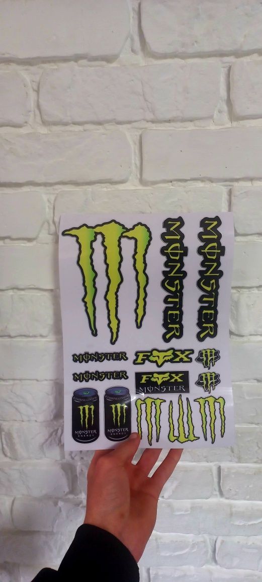 Стикер пак Monster Energy наклейки на мотоцикл