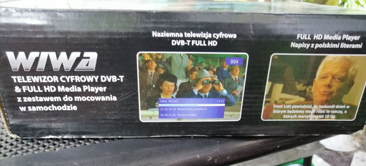 Fotoramka.Telewizor cyfrowy DVB-T z zestawem do mocowania samochód.