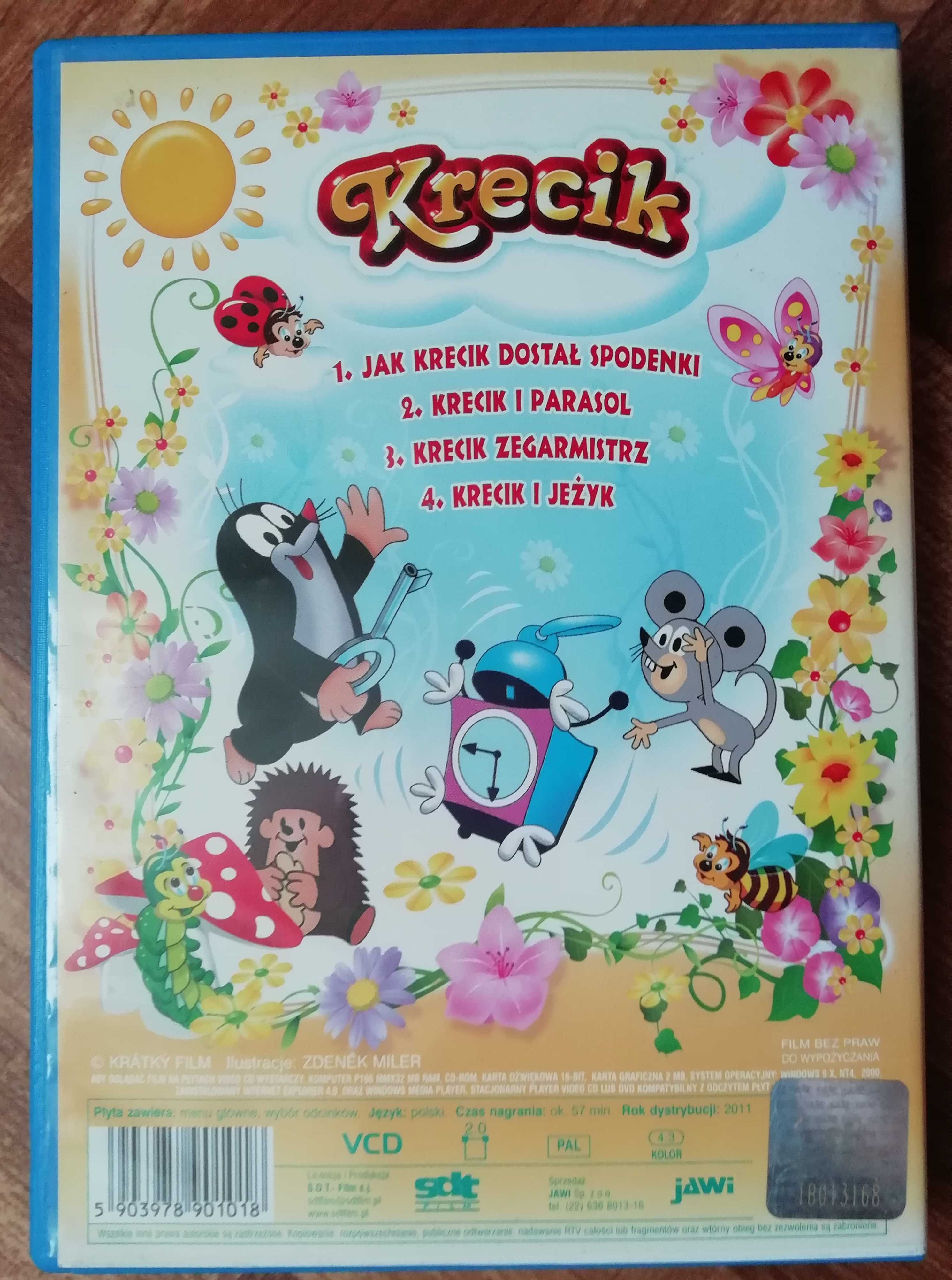 KRECIK 2x BAJKI dla dzieci na DVD + 2x GRATIS VCD