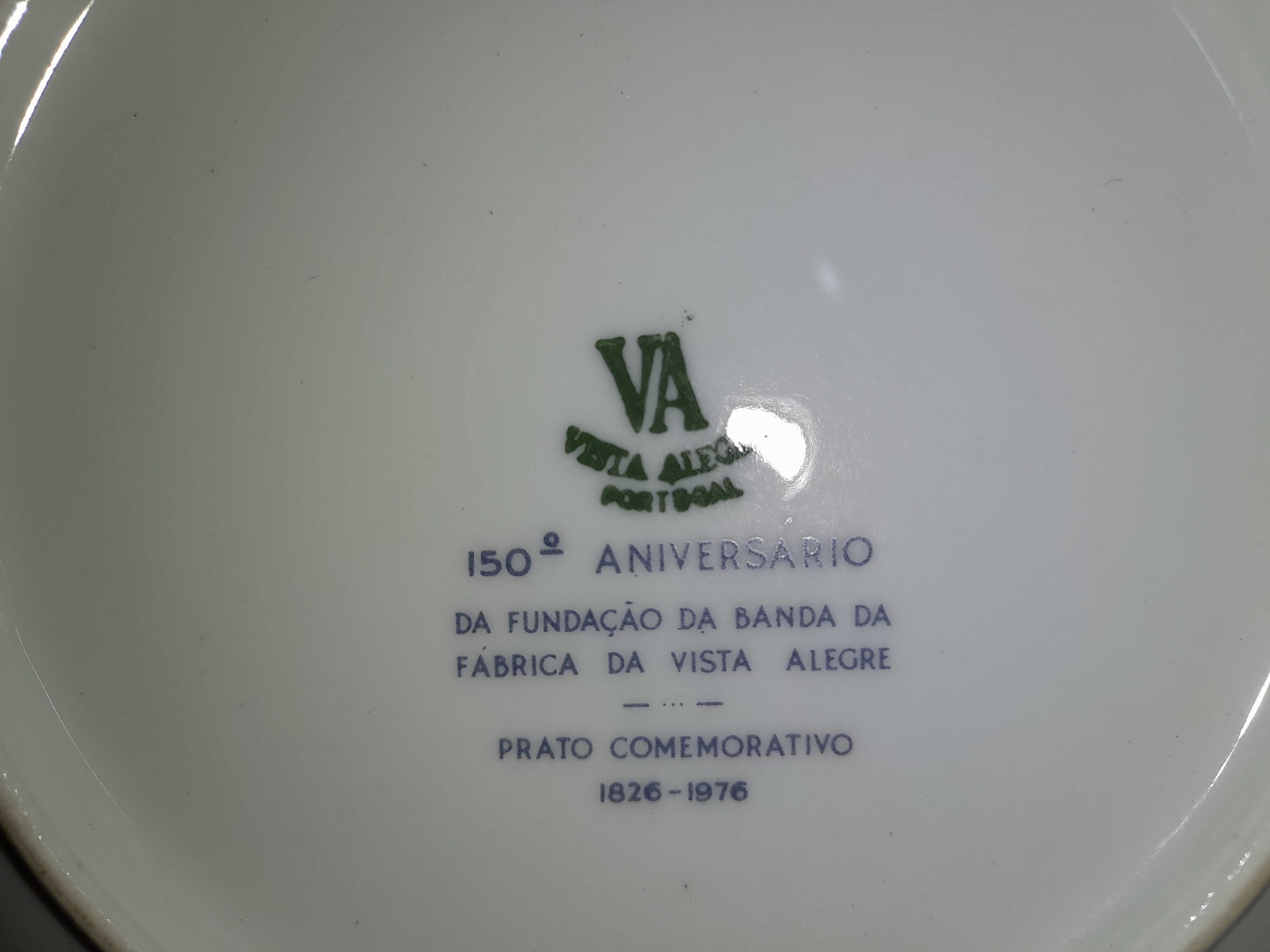 Prato comemorativo dos 150 ª da banda da fábrica Vista A. 1826/1976
