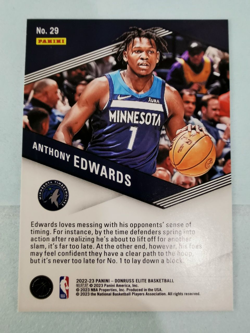Karta NBA. Anthony Edwards - Minnesota Timberwolves.