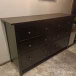 HEMNES komoda ikea 8 szuflad czarna czarnobrąz