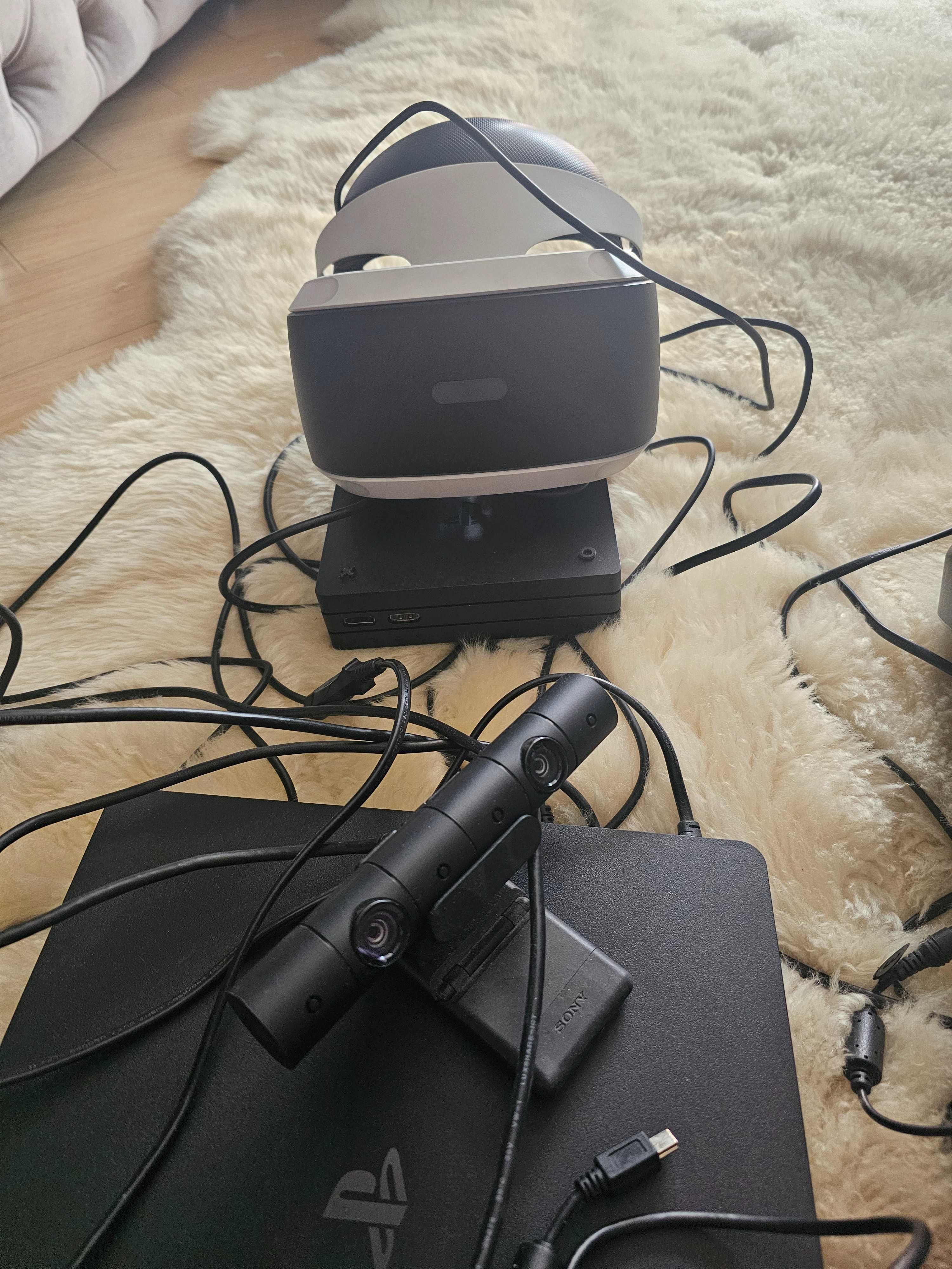 Набір PS 4 slim, VR окуляри, PS руль з педалями