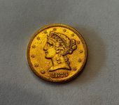 Moneta złota USA 5 dolarów z 1879r. Ładna