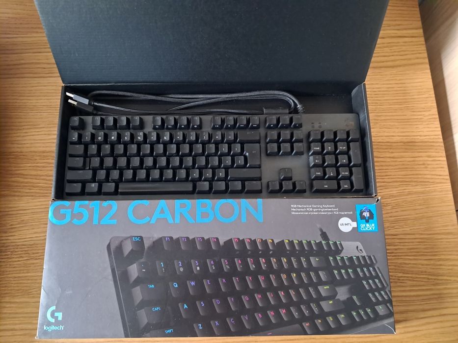 Logitech G512 Carbon • Blue Switch • RGB • Z pudełkiem