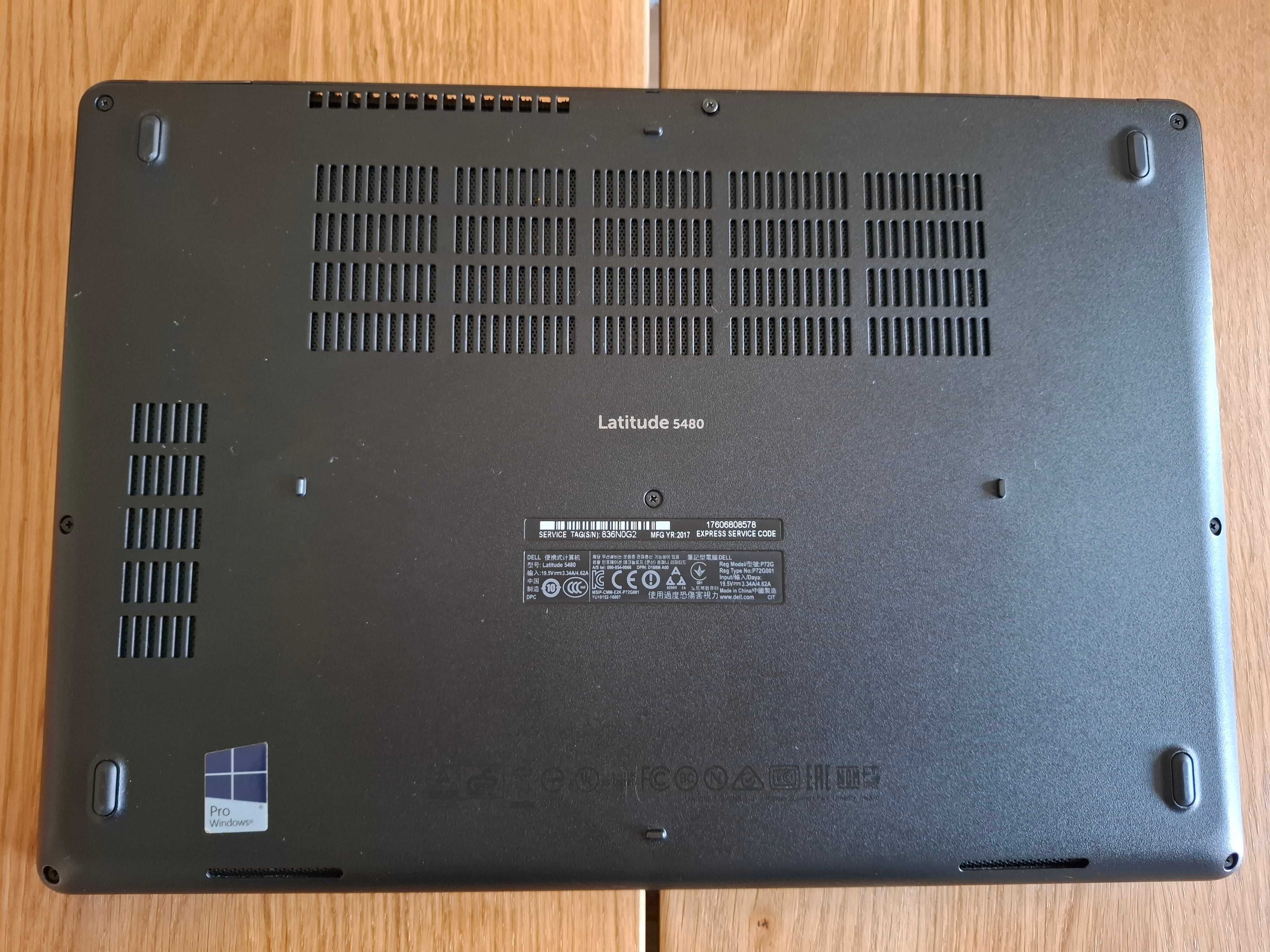 Mocny Laptop Dell Latitude 5480 14"/i5-7300U/8GB/256SSD/W10pro