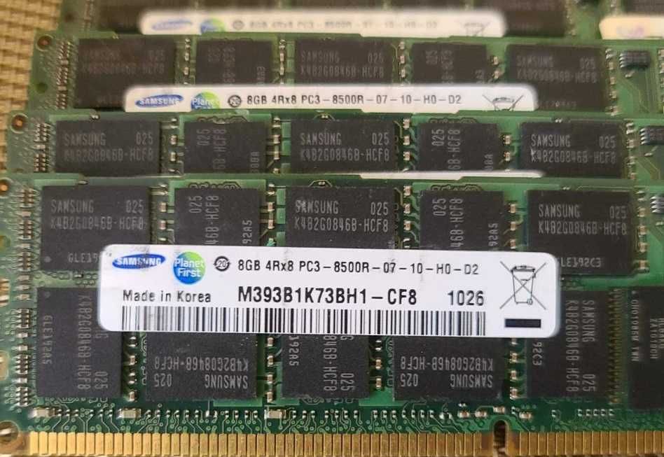 Оперативная Память RDIMM ECC Reg DDR3 2rx4 4rx8 8GB 8500R Register