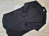 Czarna, bawełniana sukienka koszulowa / szmizjerka, Vero Moda, XL (42)