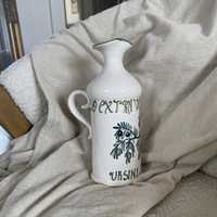 Ręcznie malowana butelka na oliwę vintage dekoracja włochy