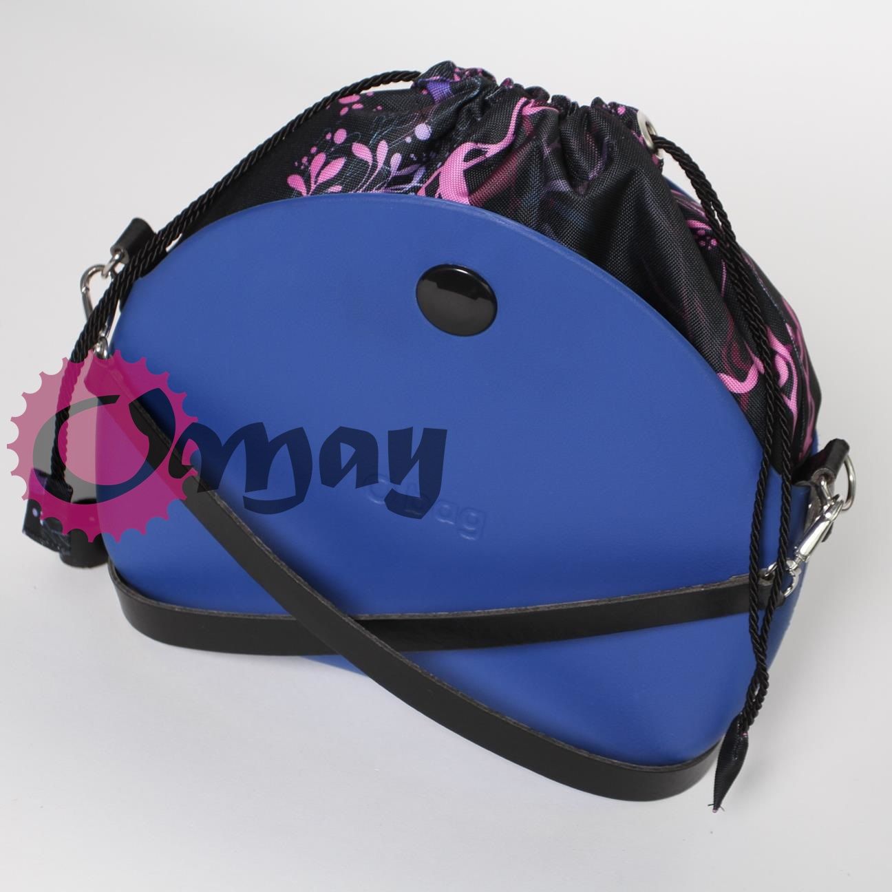 CZARNY organizer do OBAG MOON LIGHT worek kwiaty liście komin OMAY
