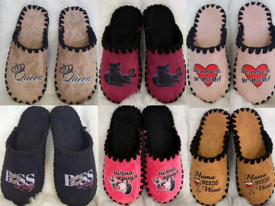 Капці жіночі фетрові з велюром. Забарвлення в асортименті.